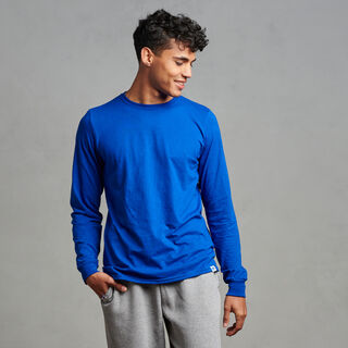 Russell Athletic Men's Dri-Power Performance Long Sleeve Shirt Navy Blue